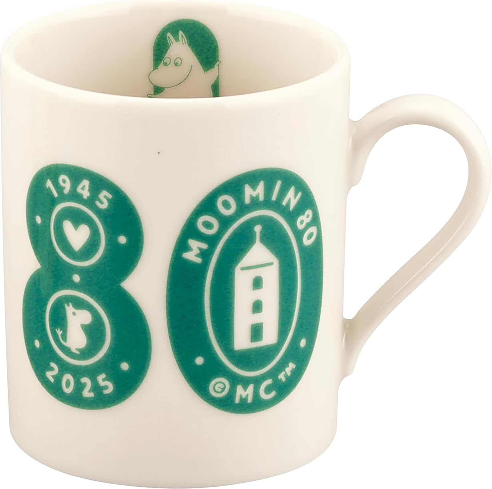 야마카 무민 80주년 기념 로고 머그컵 MM9201-11 320ml