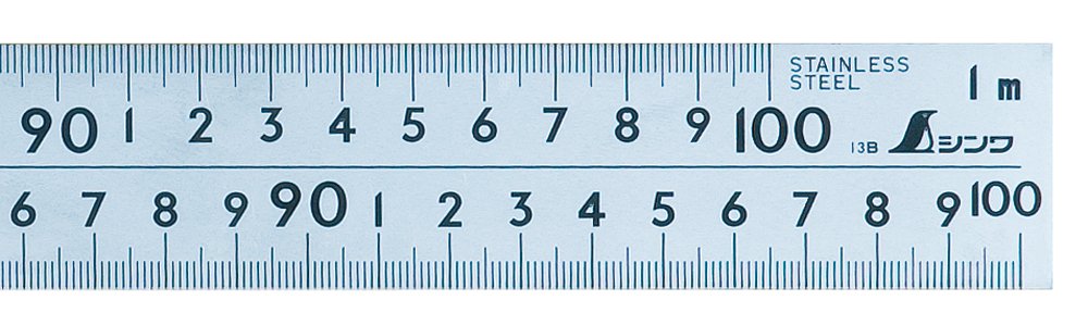 신와 대금 직각자 보급형 63122 1m 60cm 스테인리스 8단눈금 이미지 6