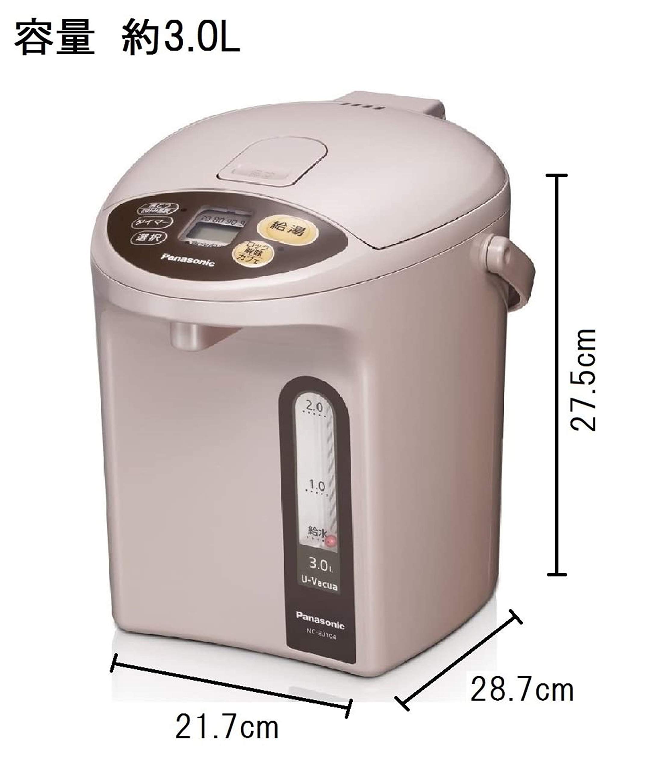 파나소닉 베이지 NC-BJ304-C 3.0L 전기포트 진공단열 절전형 이미지 5