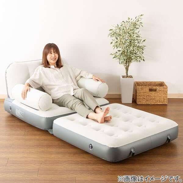 니토리 에어 소파베드 AS-R02 그레이 수동펌프 포함 이미지 2