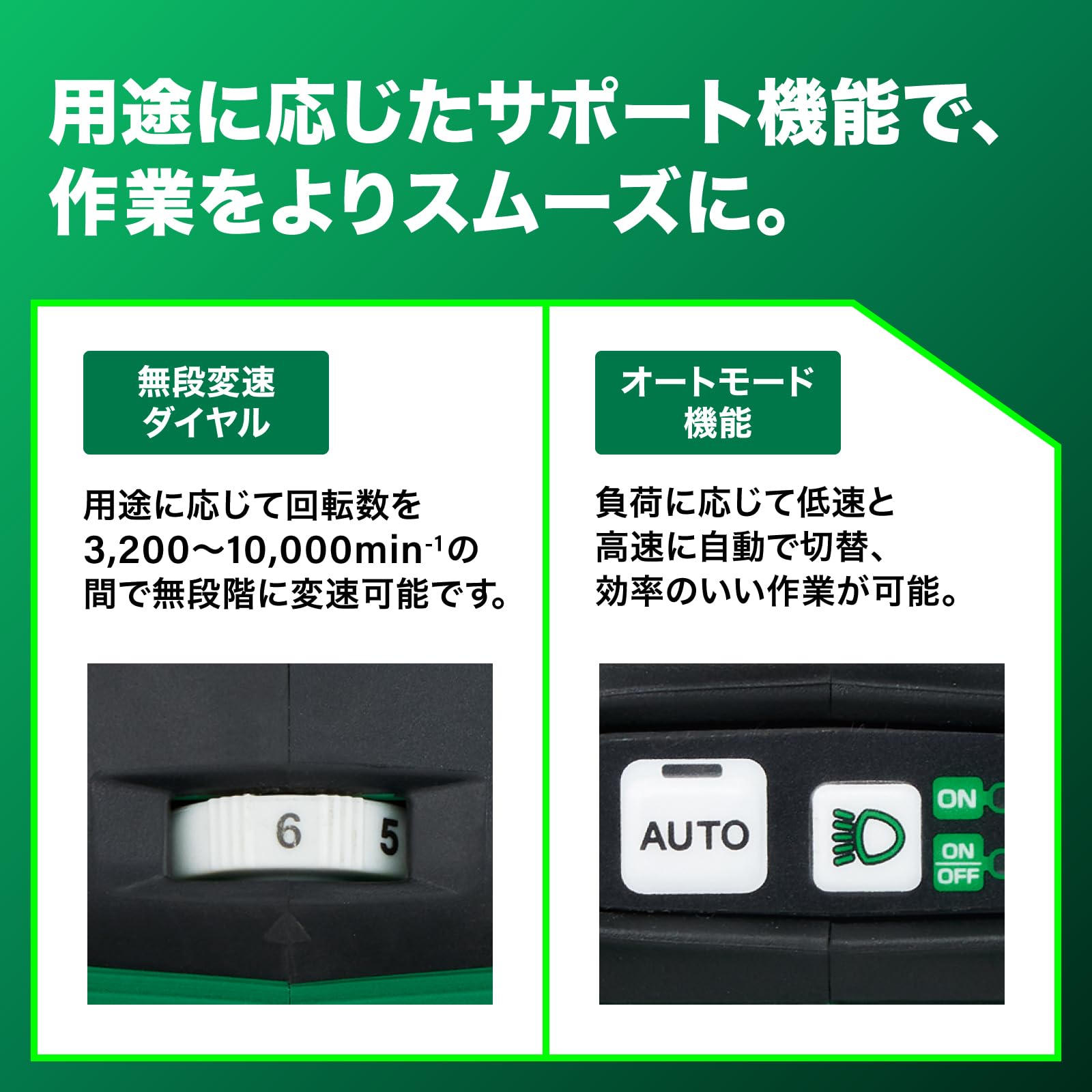 하이코키 G1810DB 100mm 충전 디스크그라인더 풀세트 배터리2개 케이스 이미지 4