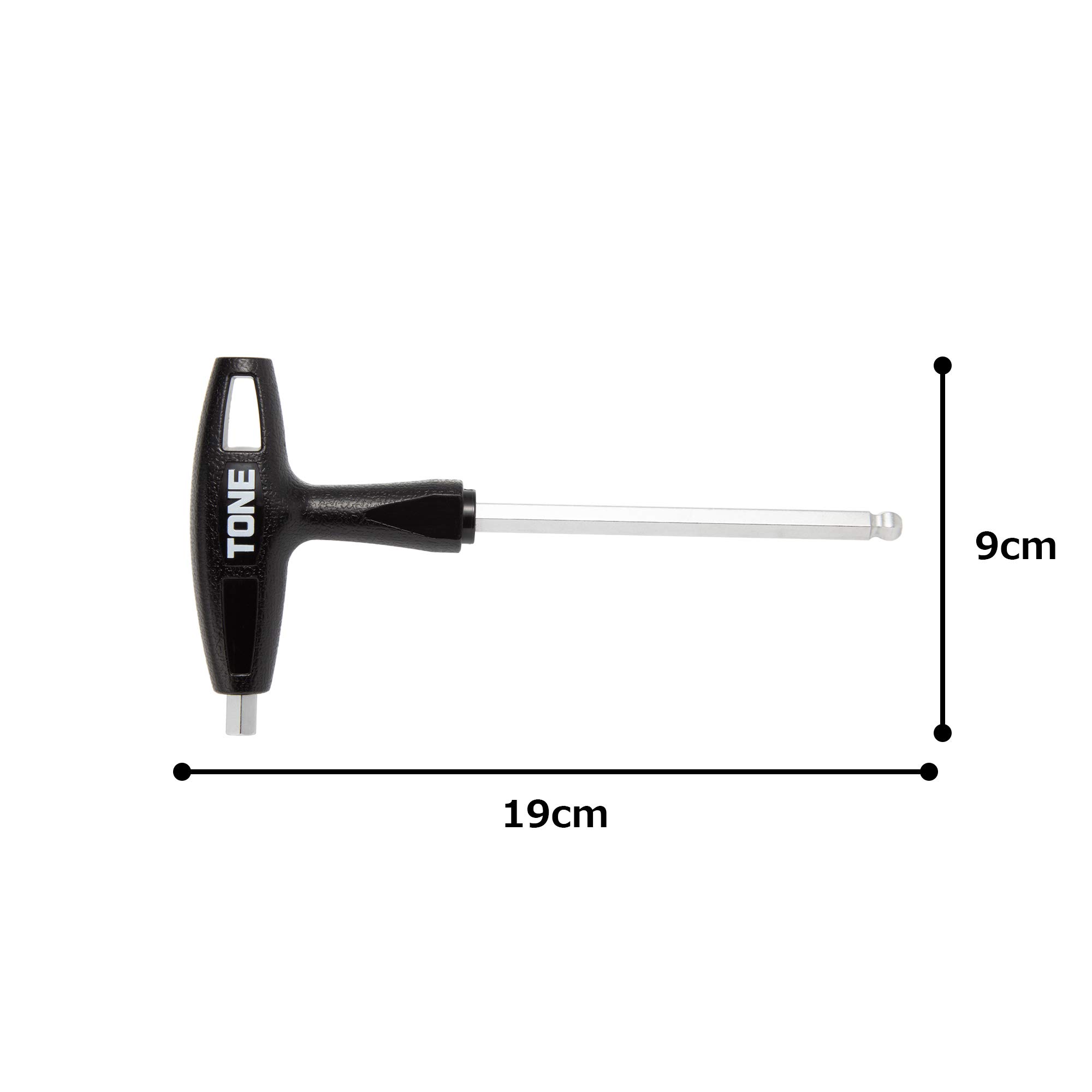 토네 그립 볼포인트 육각렌치 TGBHW-08 8mm 블랙 이미지 4