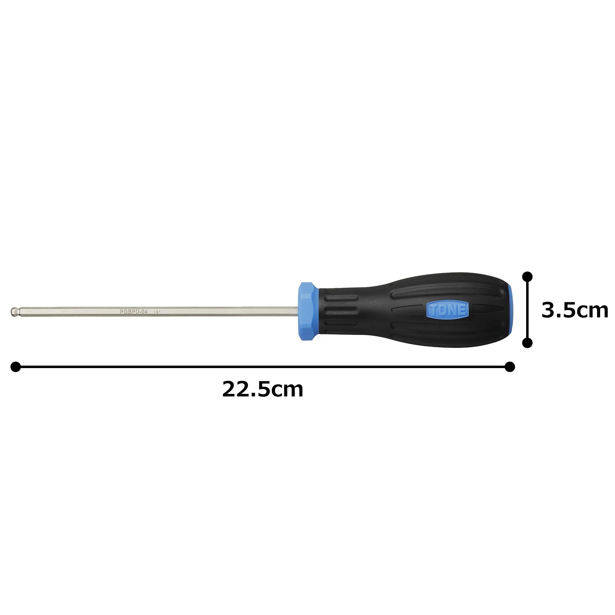 토네 파워그립 블루 HPPGBPD-04 4mm 볼포인트 드라이버 이미지 4