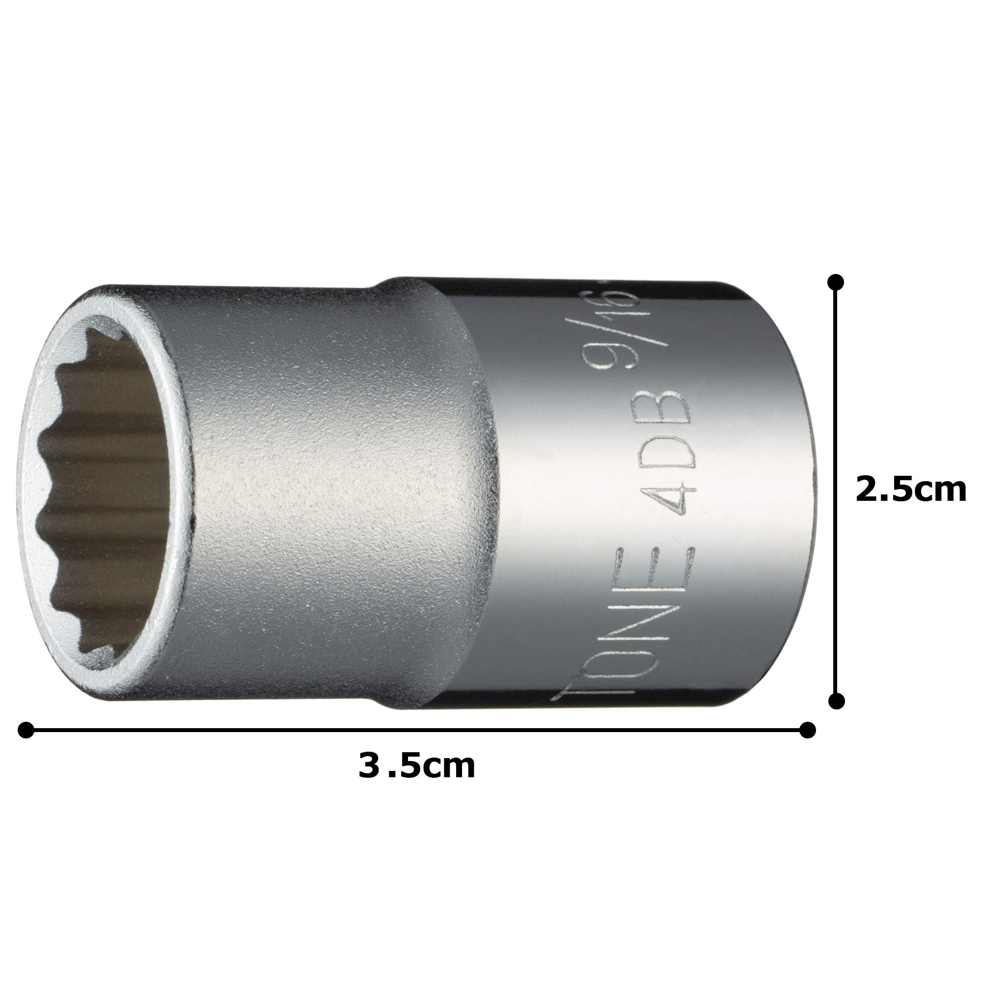 토네 HP4DB-18 12각 소켓 12.7mm 9/16인치 이미지 5