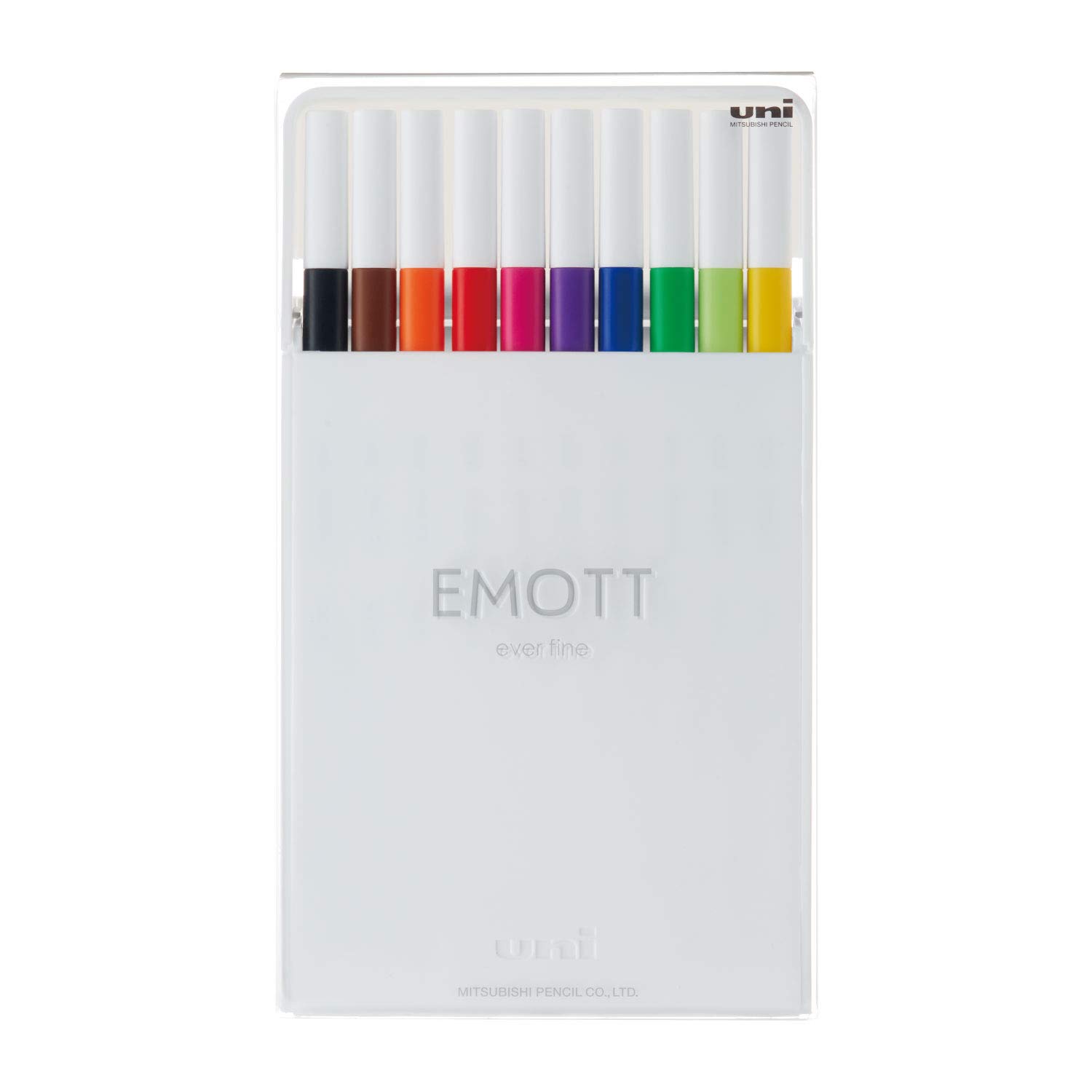 미쓰비시 연필 EMOTT No.1 10색 수성 사인펜 10색 세트 No.1 단품