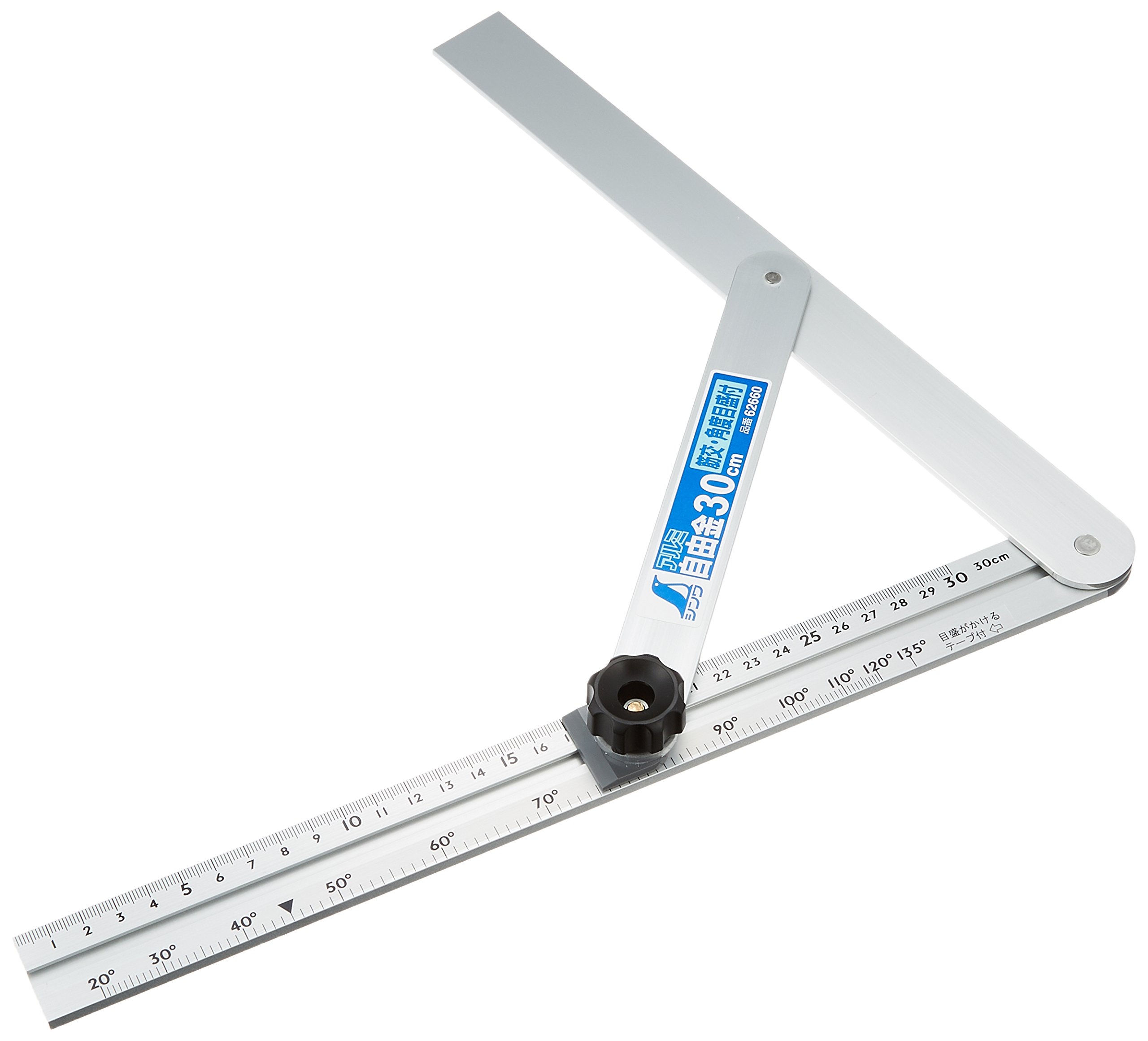 신와 알루미늄 자유각도기 30cm 62660 가새 각도눈금