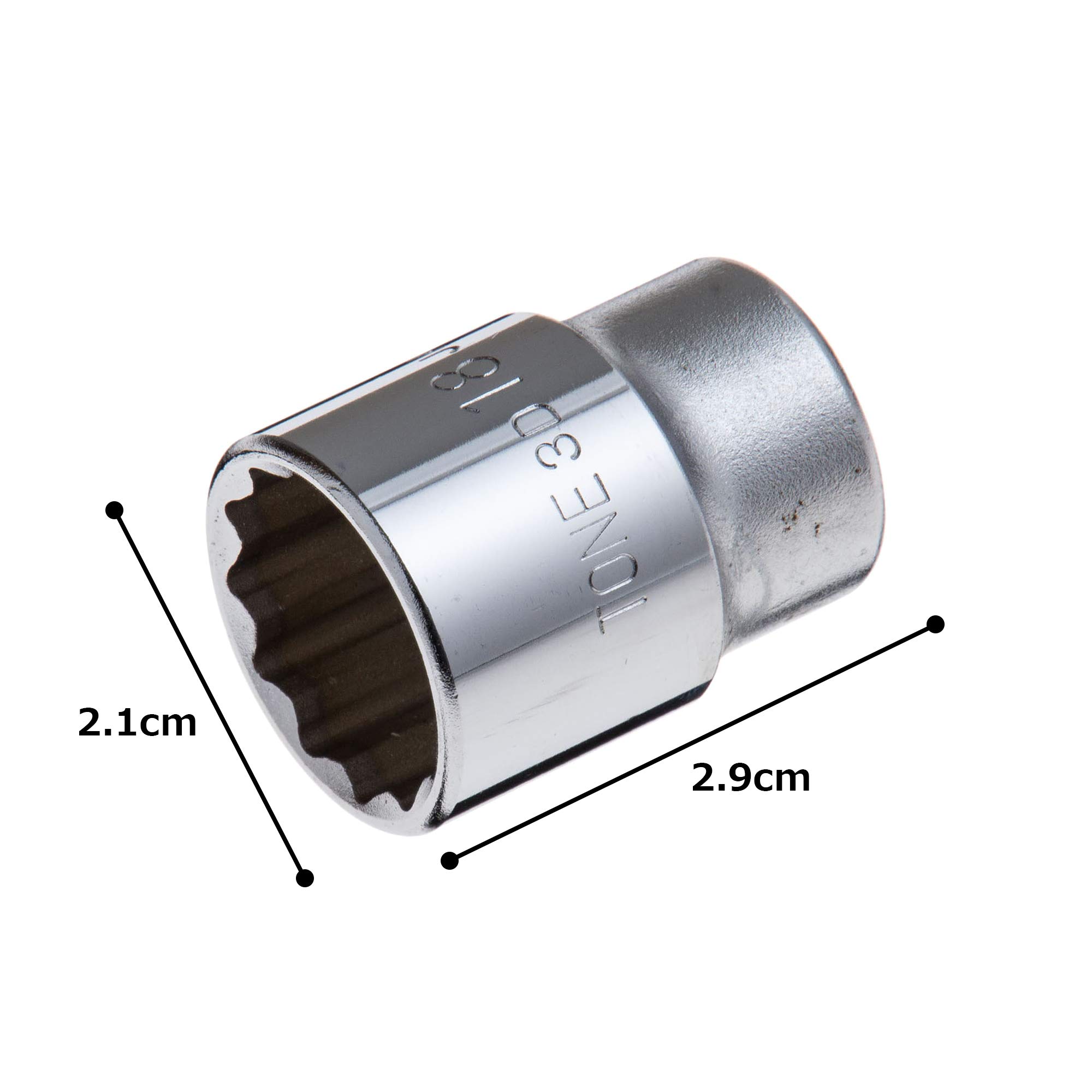 토네 12각 소켓 HP3D-18 18mm 이미지 3