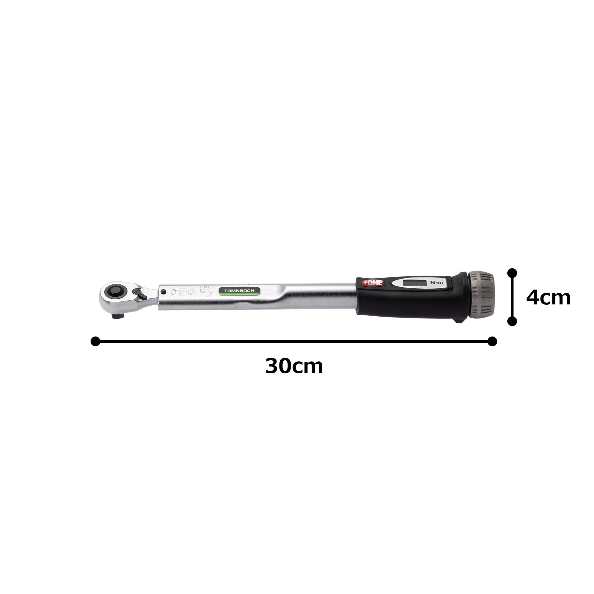 토네 T3MN50CH-QL 50Nm 프리셋 토크렌치 9.5mm 블랙 이미지 5