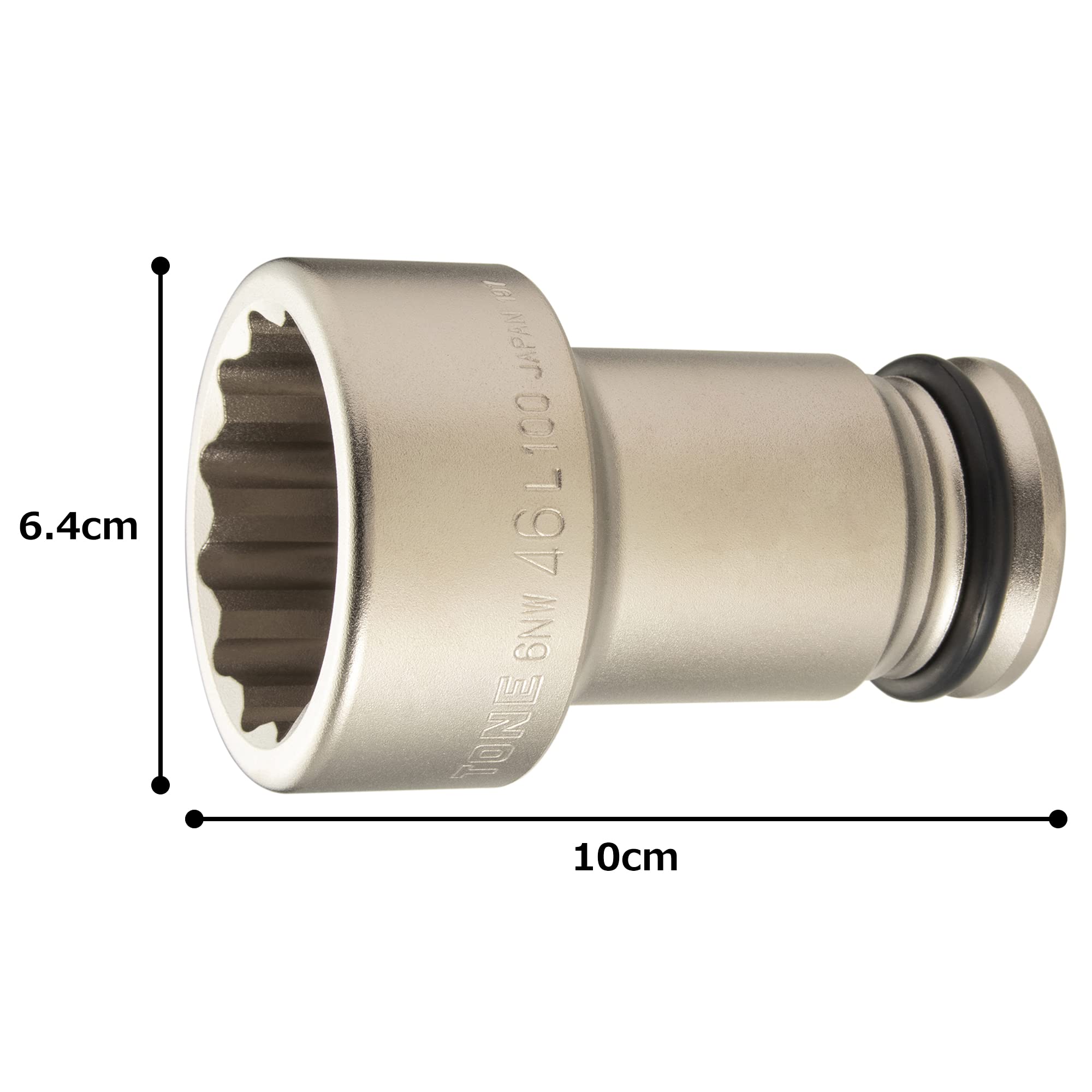 토네 6NW-46L100 46mm 임팩트 롱소켓 12각 이미지 4