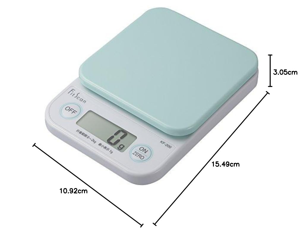 타니타 그린 KF-200 2kg 디지털 주방저울 그린 1g단위 2kg까지 이미지 7
