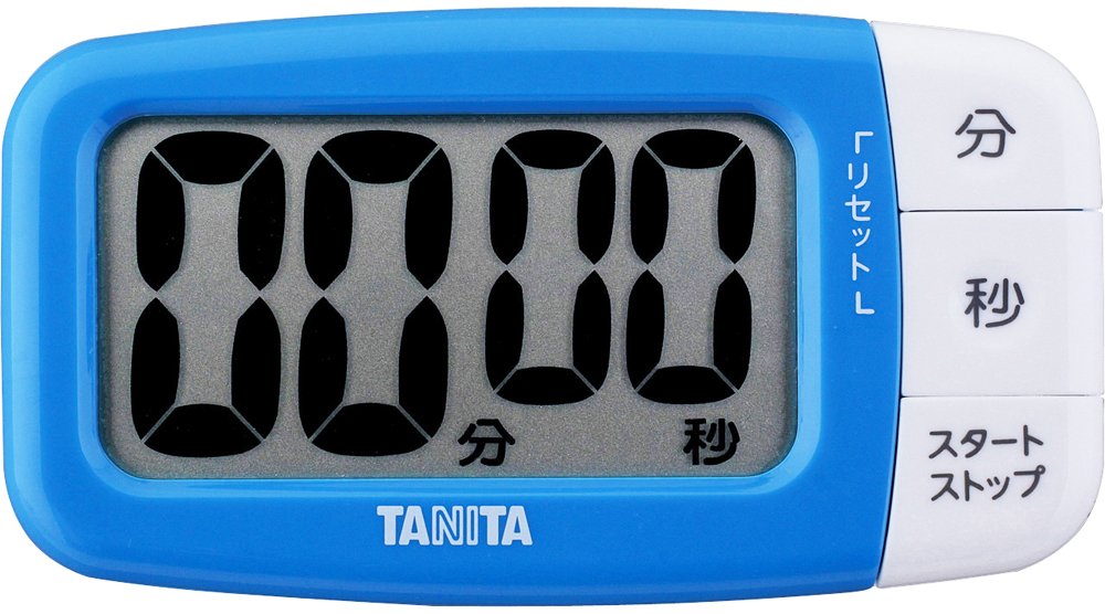 타니타 데카미에 주방 타이머 블루 TD-394-BL 대화면 학습용 프레쉬 블루