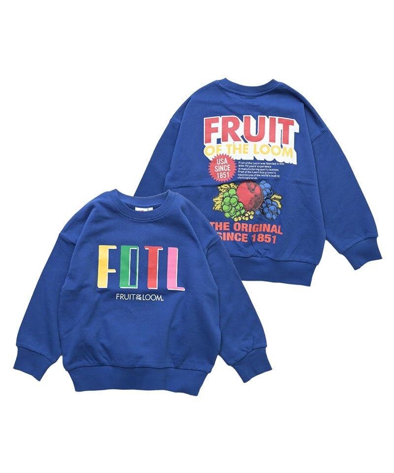 마키즈 FRUIT OF THE LOOM 별주 프린트 맨투맨 네이비 150