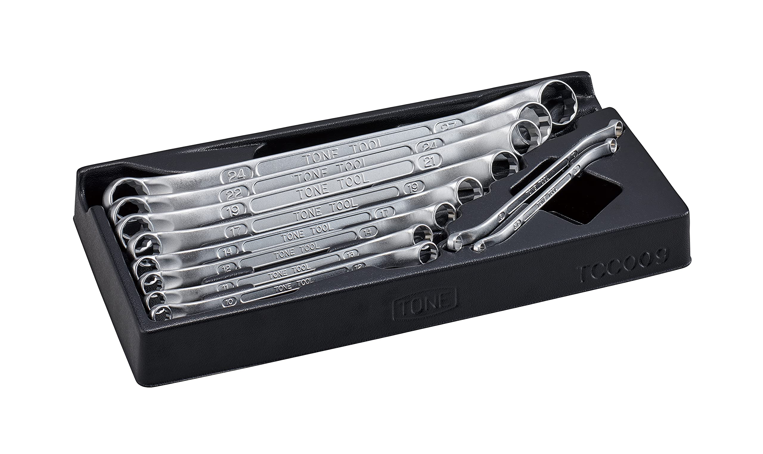 토네 롱 메카닉 옵셋 렌치 세트 M44100C 10종 45도 이미지 2
