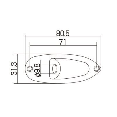 고토 JCS-1 레릭 스트라토캐스터 보트형 잭 플레이트 이미지 3