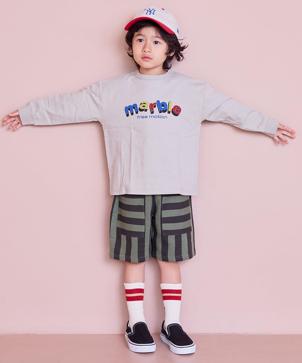 마키즈 미니쭈리 스트라이프 반바지 B79 차콜 스트라이프 80 이미지 9