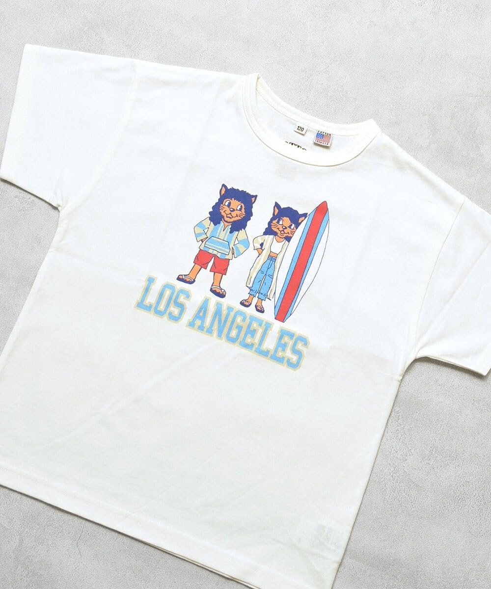 마키즈 COTTON from U.S.A 시티 프린트 반팔 티셔츠 Ｅ６０그린 110 이미지 3