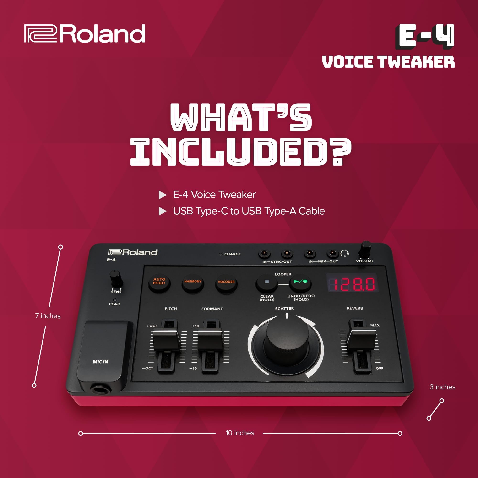 롤랜드 E-4 AIRA 컴팩트 보컬 이펙터 보이스 체인저 루퍼 이미지 6