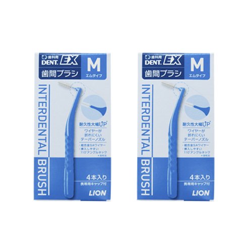 라이온 DENT.EX 블루 M사이즈 4개입 2팩 치간칫솔