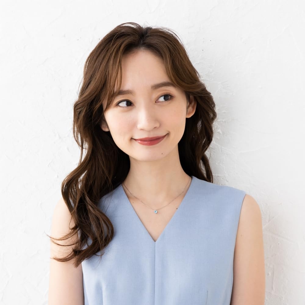 교세라 블루토파즈 WPDN2970 플래티넘 라운드 목걸이 11월 탄생석 이미지 4