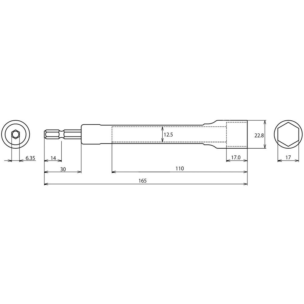 롭텍스 스트록 롱 DS17LS 17mm 전동드릴 소켓 이미지 4