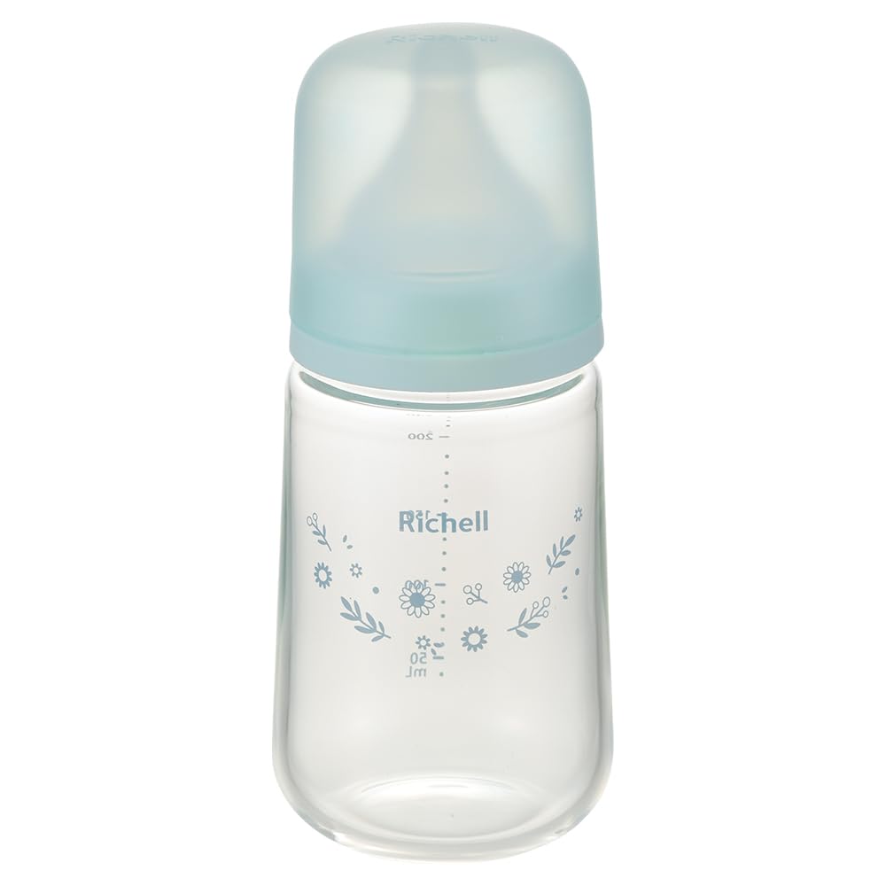 리첼 하나에미 240ml 클리어블루 내열유리 젖병