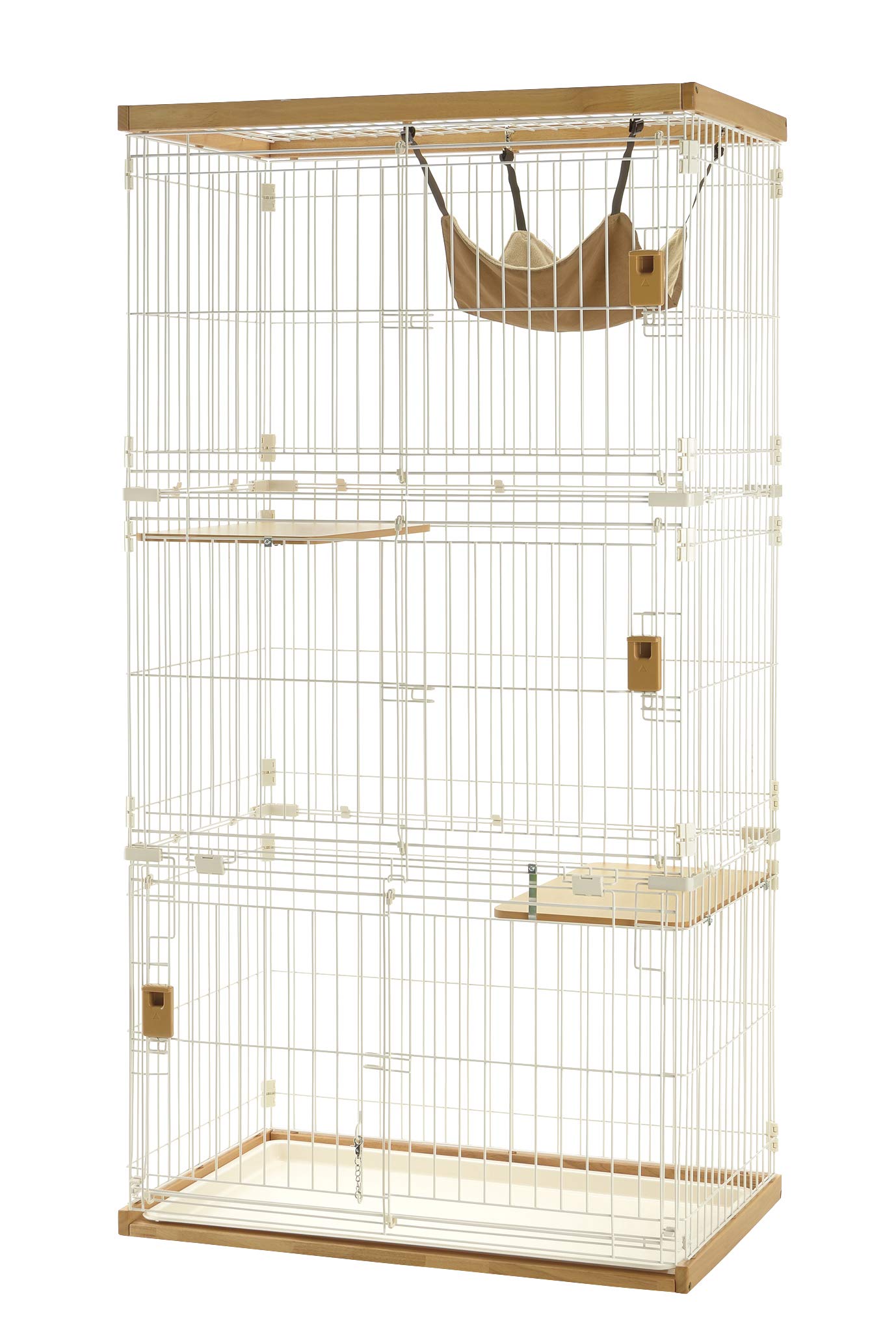 리첼 목재 청소 간편 캣 서클 라이트브라운 M 90L 57W 172H cm