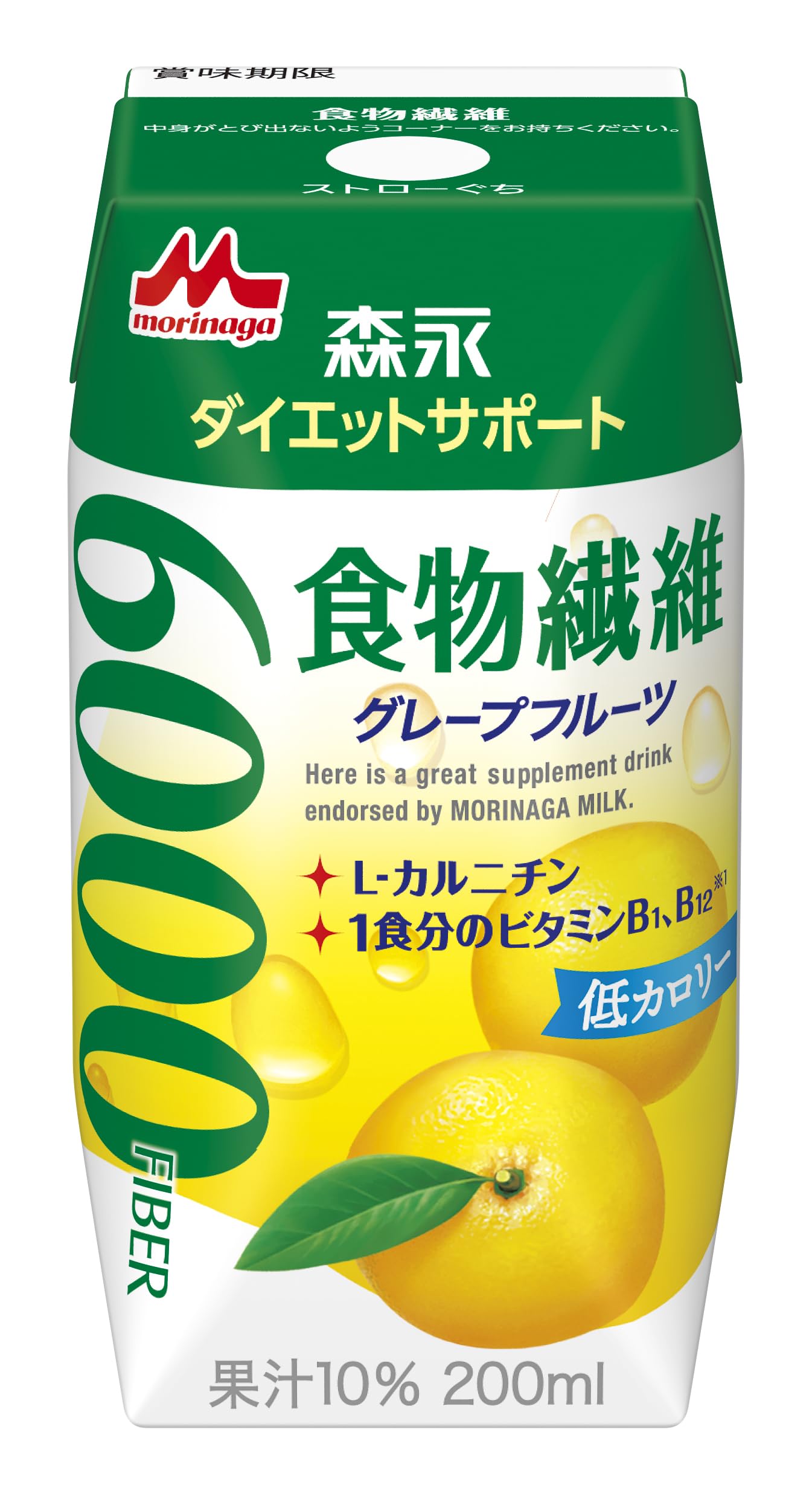 모리나가 다이어트 서포트 자몽 200ml 24팩 저칼로리 음료 식이섬유(자몽)
