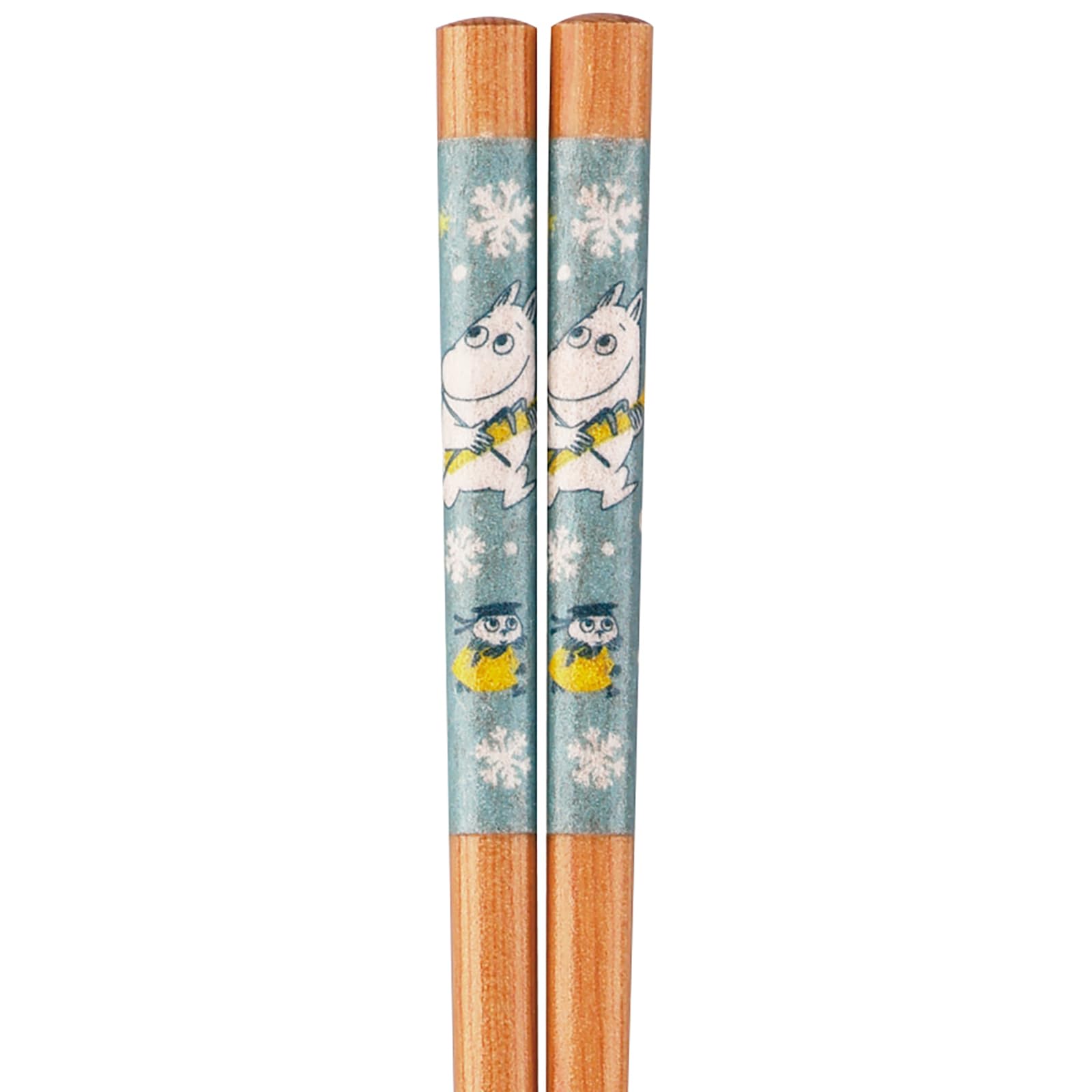 야마카 무민 눈 내리는 마을 젓가락 MM12001-840 21cm 천연목 블루 이미지 2