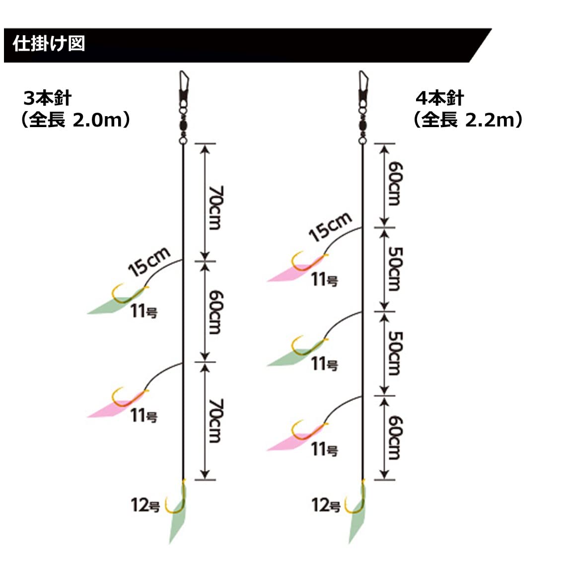 다이와 쾌적 선상 이사기 아지 채비 4본바늘 2세트 DAIWA 이미지 6