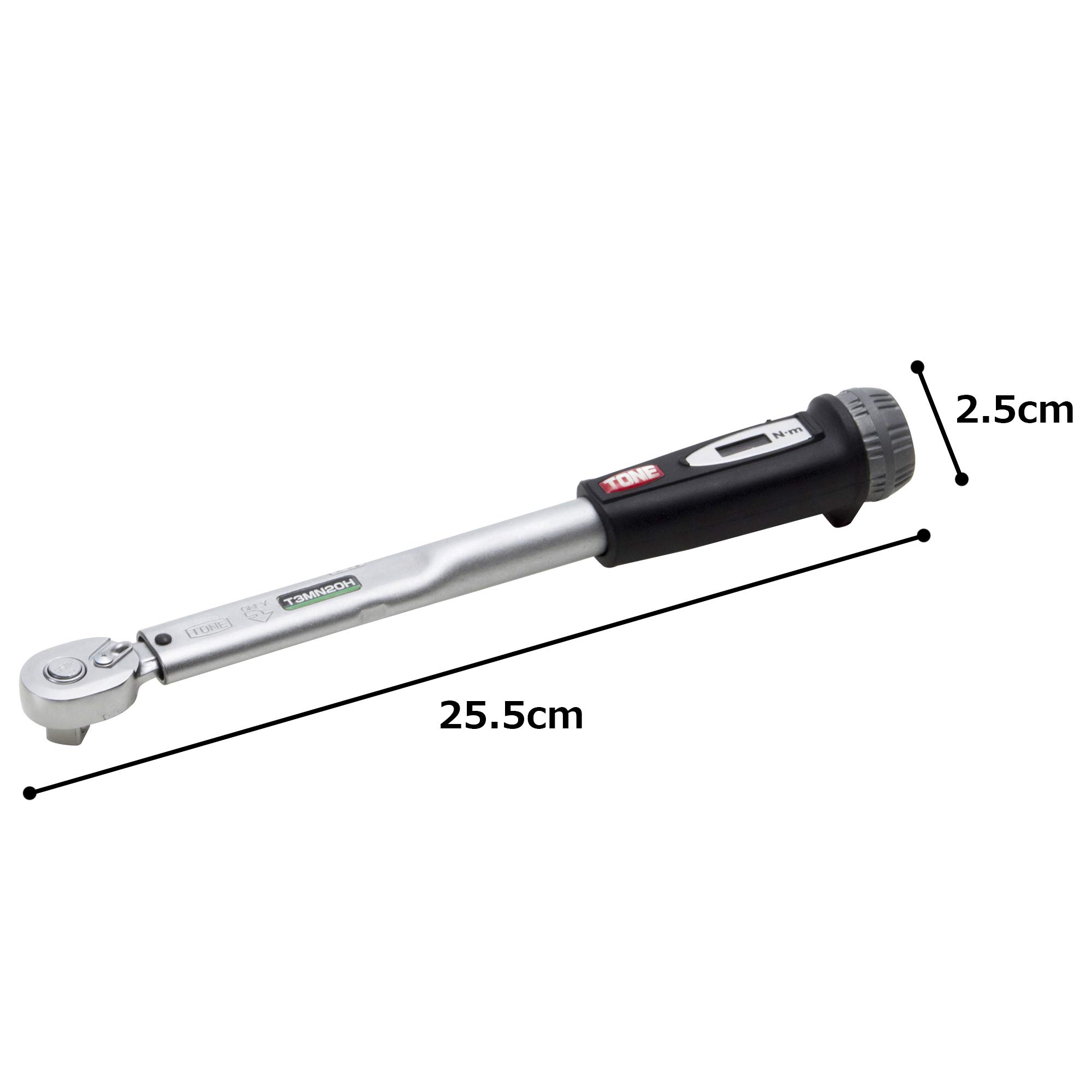토네 T3MN20H 9.5mm 20Nm 프리셋형 토크렌치 다이렉트 홀드타입 이미지 5