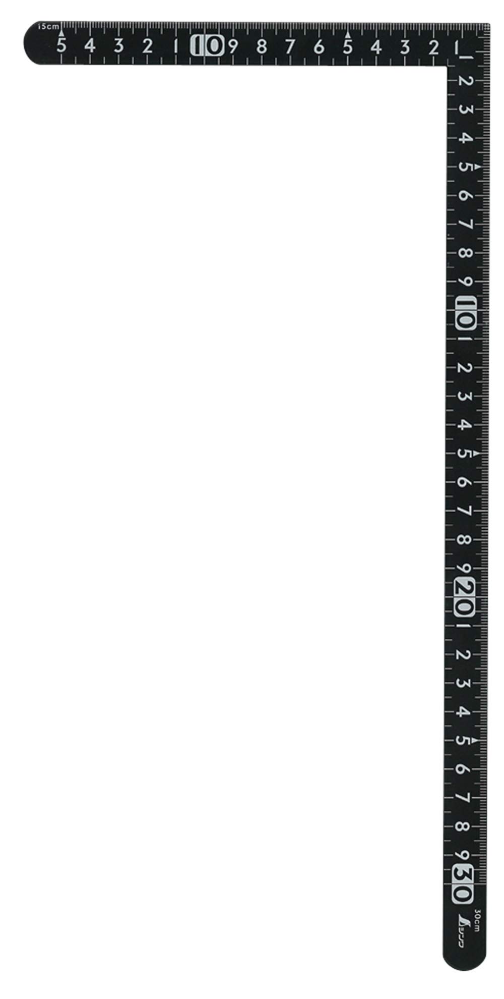 신와 선데이 카펜터 블랙 30x15cm 직각자 12435 이미지 3