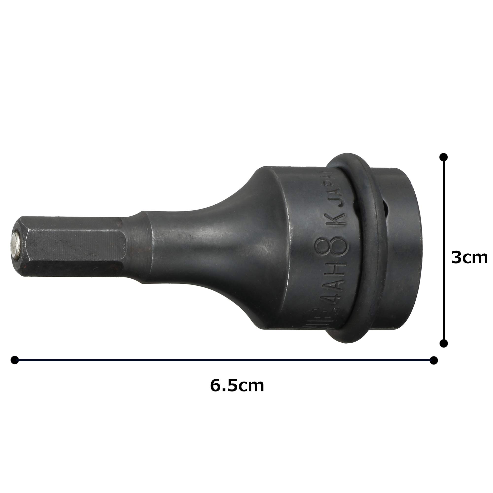 토네 HP4AH-08K 12.7mm 8mm 임팩트 육각 소켓 마그넷형 이미지 5