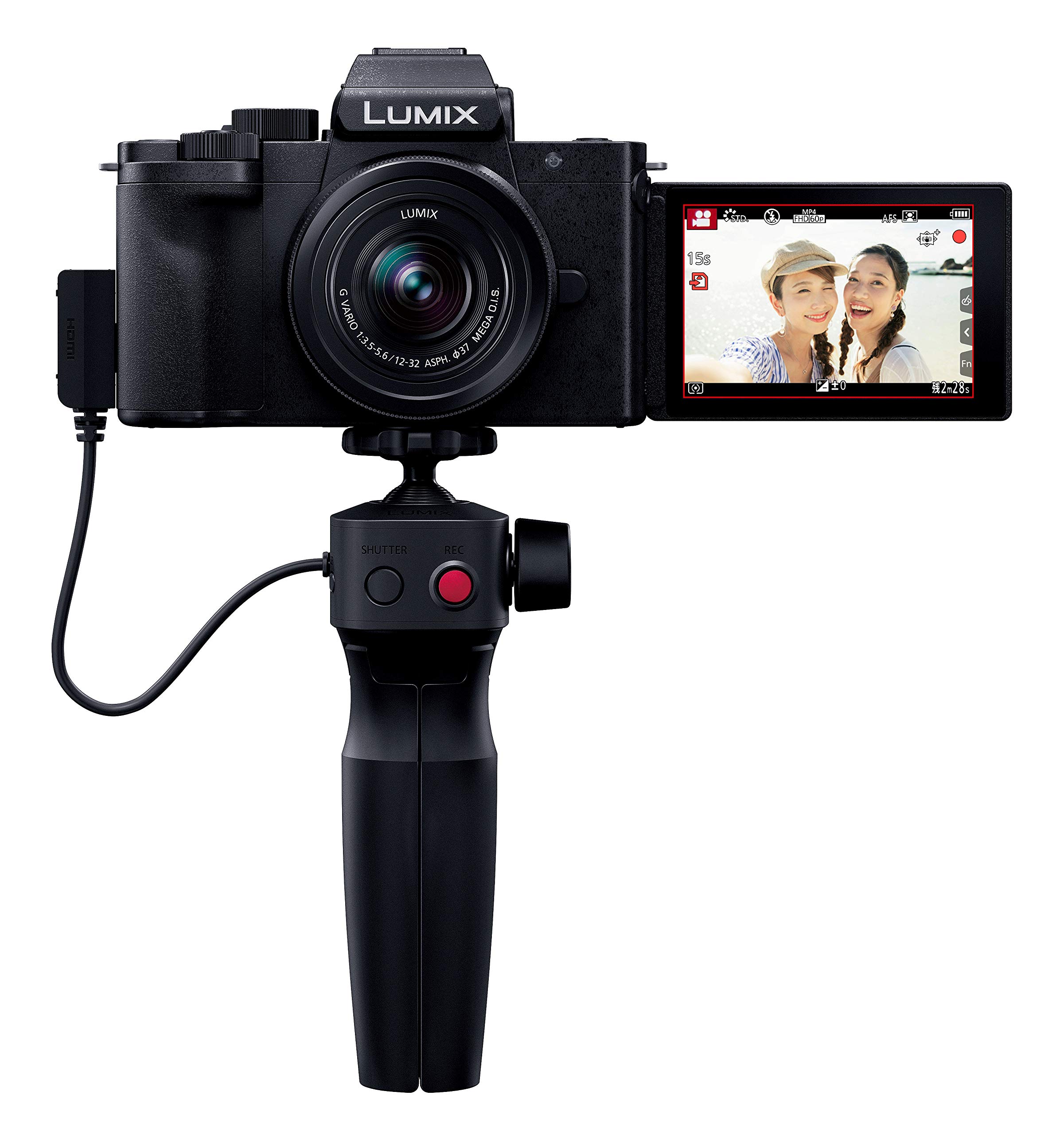 파나소닉 루믹스 DC-G100V 블랙 미러리스 카메라 트라이포드 그립 키트