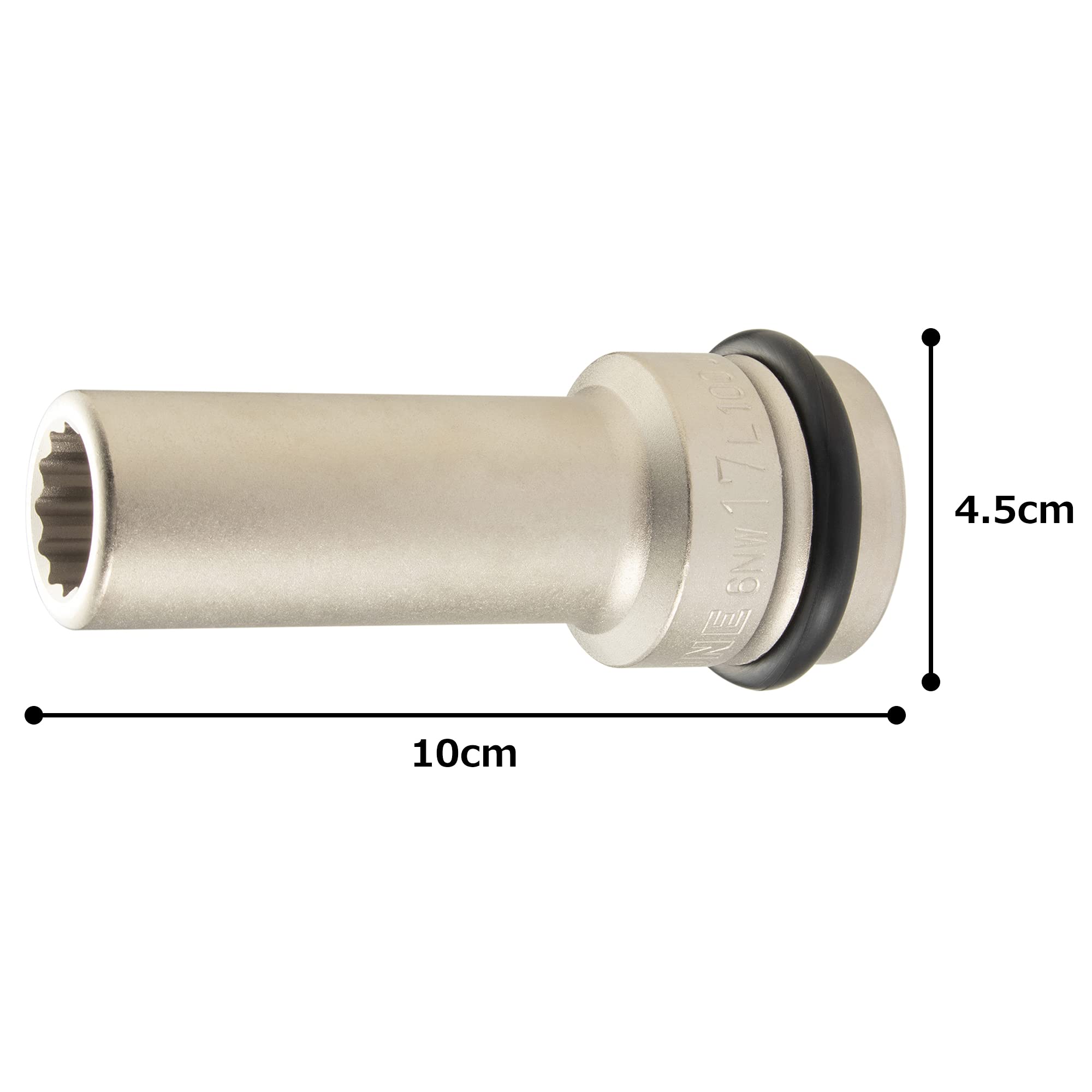 토네 6NW-17L100 17mm 임팩트 롱소켓 12각 이미지 4