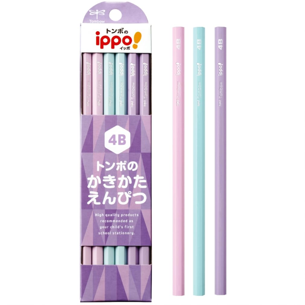 톰보 ippo 플레인 퍼플 KB-KPB01-4B 4B 연필 12자루 이미지 1