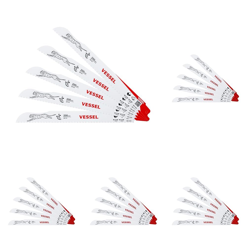 베셀 치타 SBC-2420-5 200mm 세이버소 블레이드 철공용 24산 25입 1