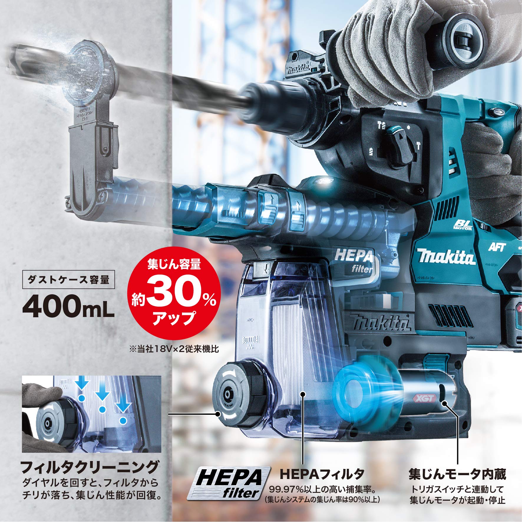 마키타 집진 시스템 DX12 A-70029 이미지 2