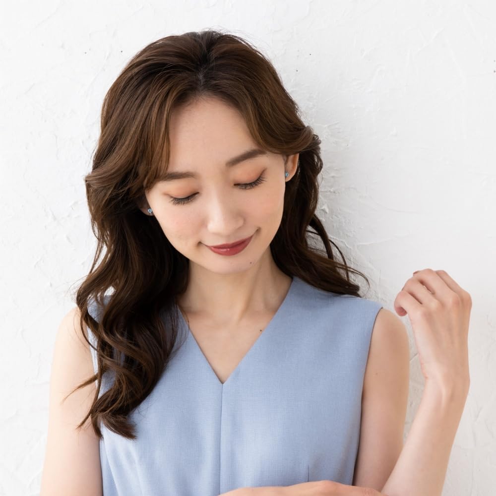 교세라 블루토파즈 플래티넘 스터드 귀걸이 WEPX2664 이미지 5
