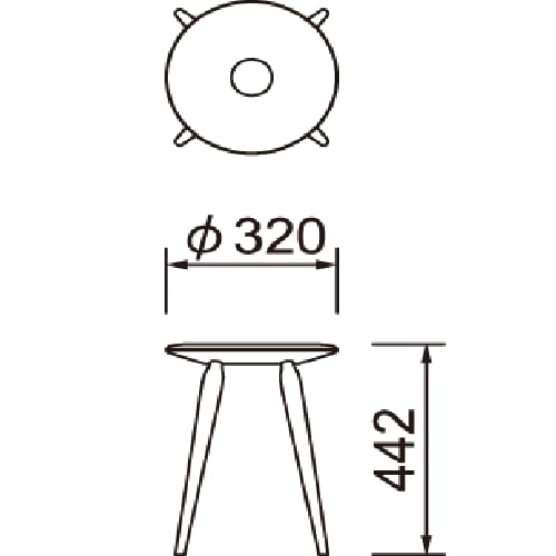 텐도목공 링스툴 블루 S-3165MP-NT 원목 의자 이미지 3