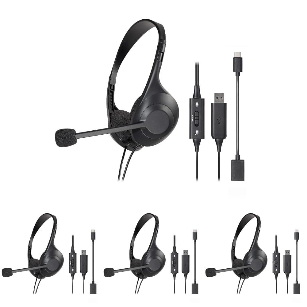 오디오테크니카 ATH-102USB 4개입 유선 스테레오 헤드셋 노이즈캔슬링 이미지 1