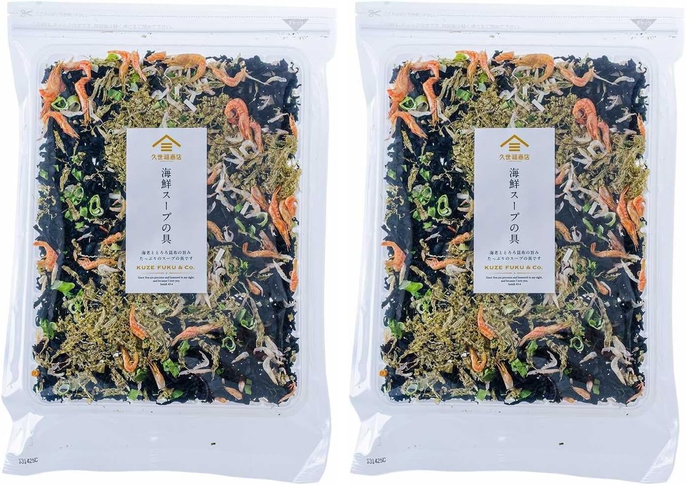 쿠제후쿠상점 90g 해물 국물 건더기 Pack of