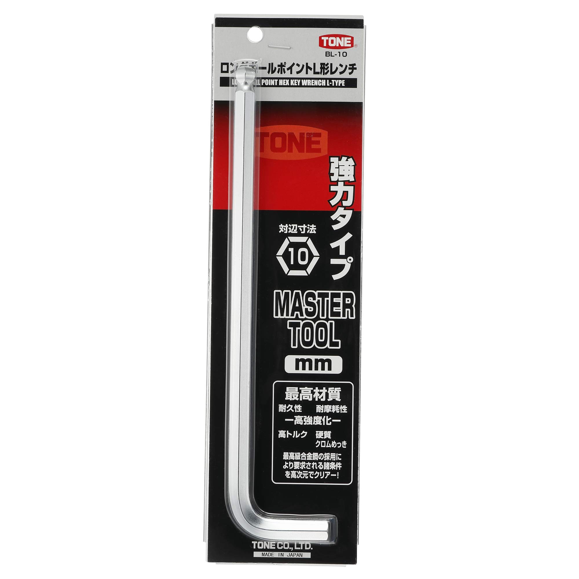 토네 BL-10 10mm 롱 볼포인트 L형 렌치 이미지 3
