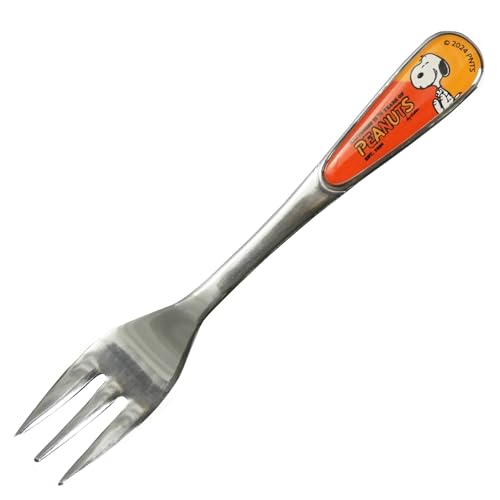 야마카 스누피 75주년 레드 SN2203-851 14cm 스테인리스 포크 이미지 2
