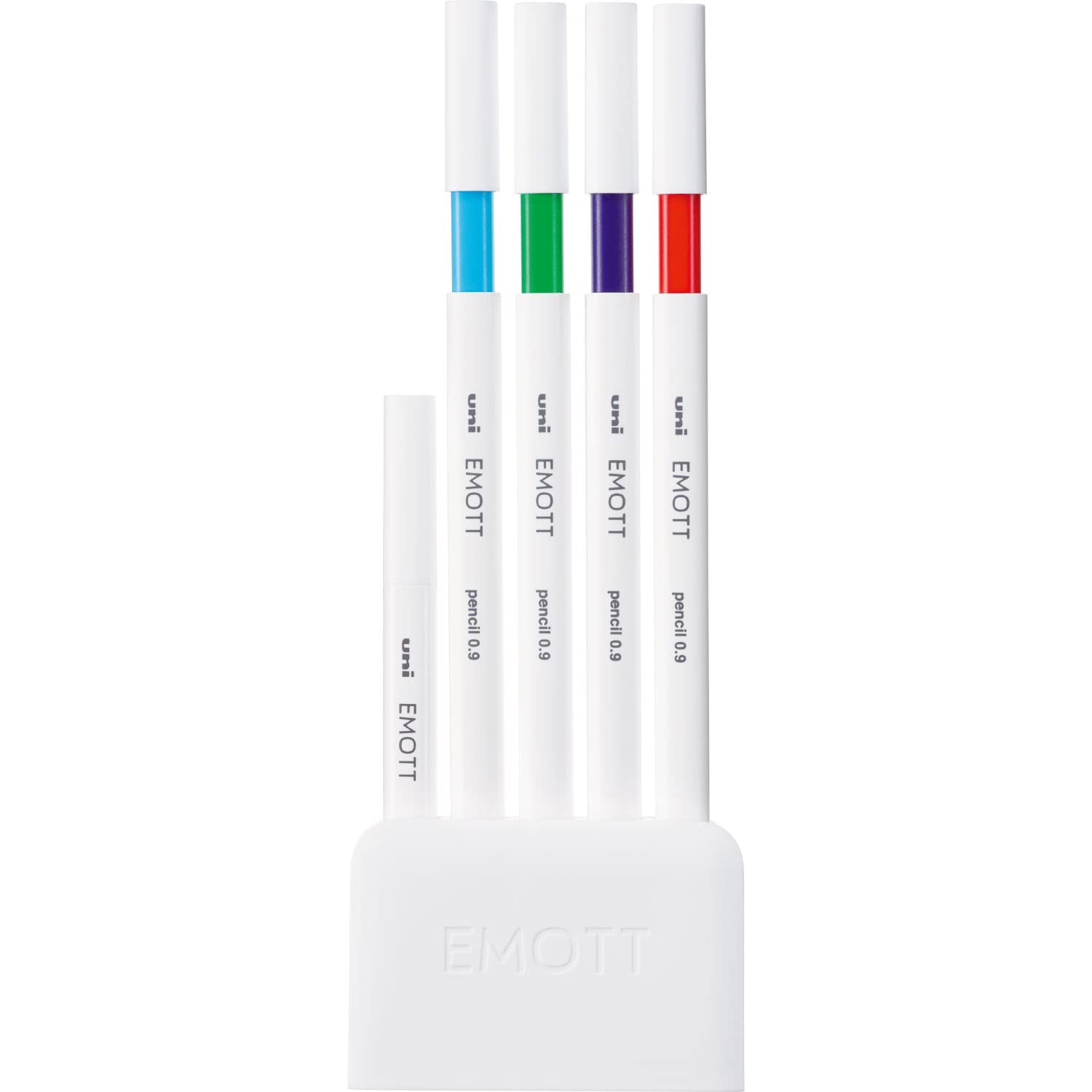 미쓰비시 연필 에모트 컬러 샤프 0.9mm 4색 No.1 REFRESH COLOR 4색 세트 이미지 2