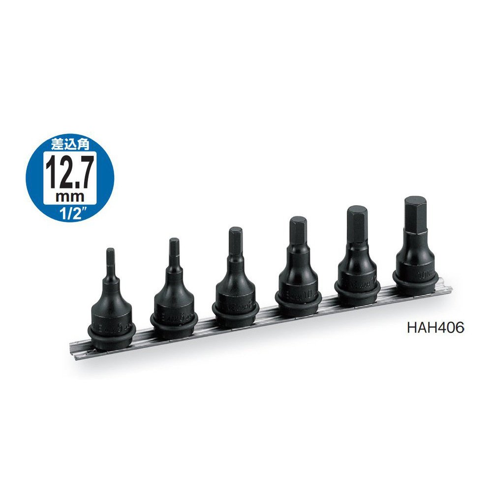 토네 HAH406 12.7mm 임팩트 육각 소켓 세트 6점 이미지 2