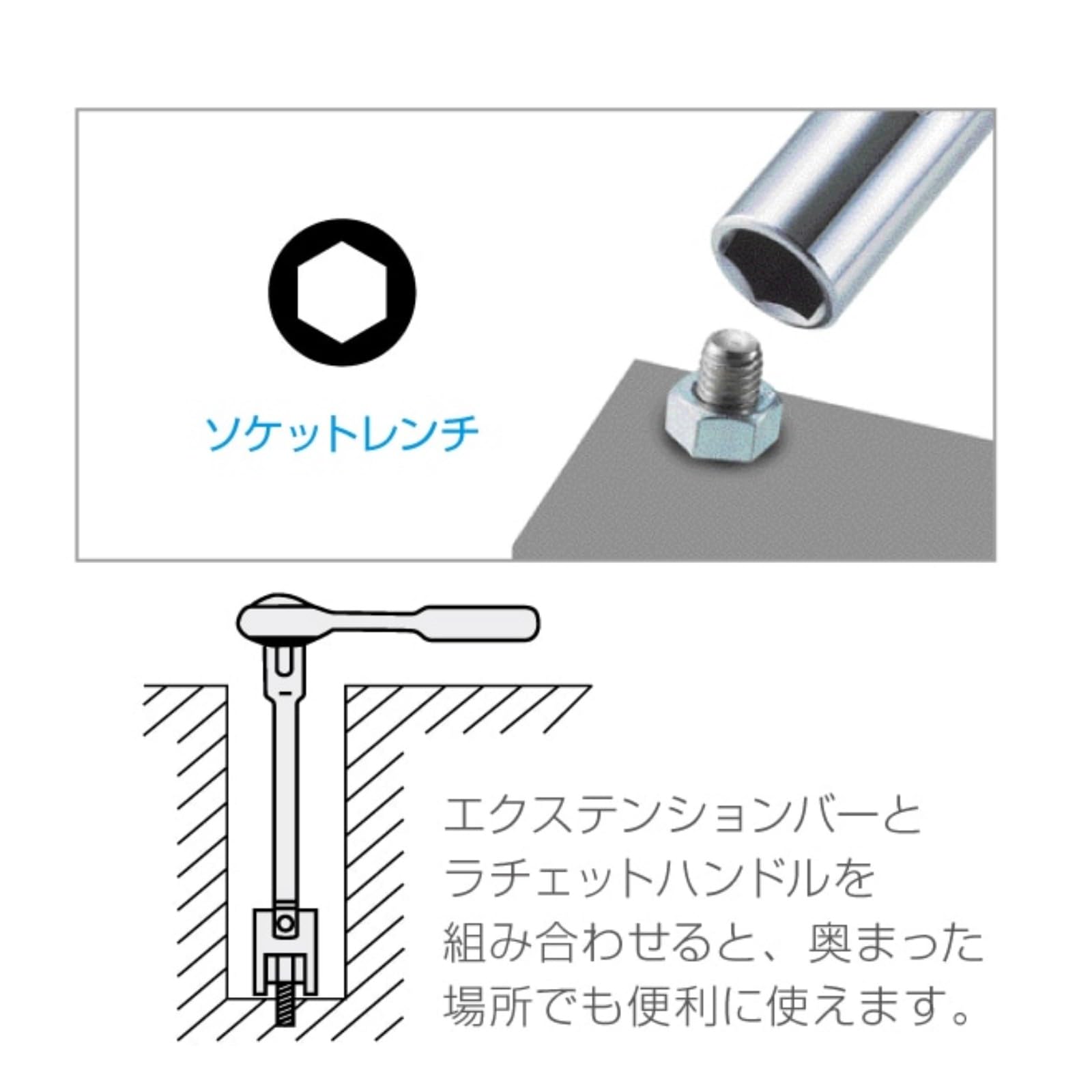 호잔 W-512 소켓 렌치 풀세트 6.3mm 9.5mm 소프트케이스 4~19mm 이미지 4