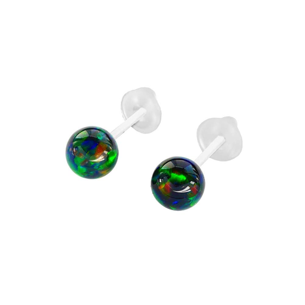 교세라 블랙오팔 세라믹 귀걸이 WEPB3181 5.5mm 스터드 1.44캐럿