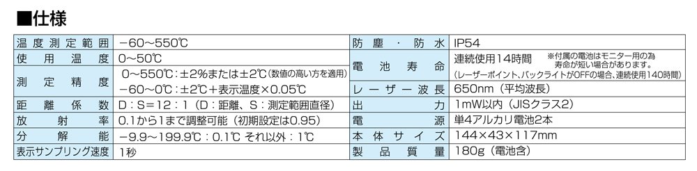신와 E 듀얼 레이저 방사 온도계 73036 이미지 6