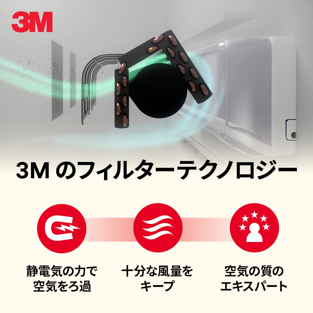 3M 하이그레이드 에어컨 공기청정 필터 길이 34cm 폭 22cm 두께 0.1cm 이미지 3