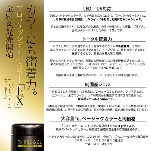 프리젤 컬러Ex 블랙 PG-CE111 4g 컬러젤 이미지 4